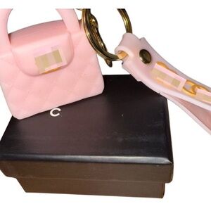 Mini 3D Silicone Bag Charm Keychain with Gift Box